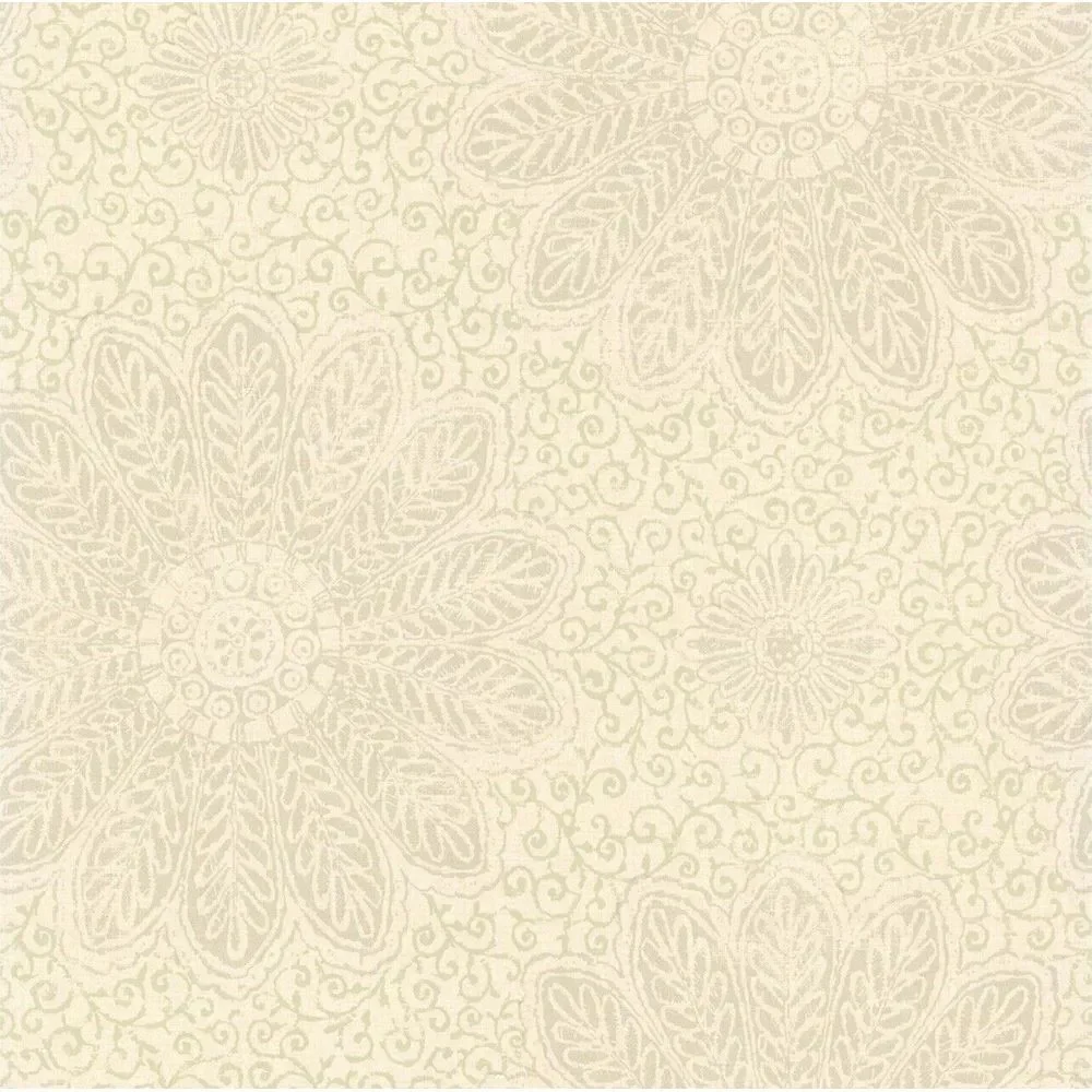 Kenneth James 301-66951 Tribe Modern Floral Scroll Wallpaper, Sage Total 156sq F
